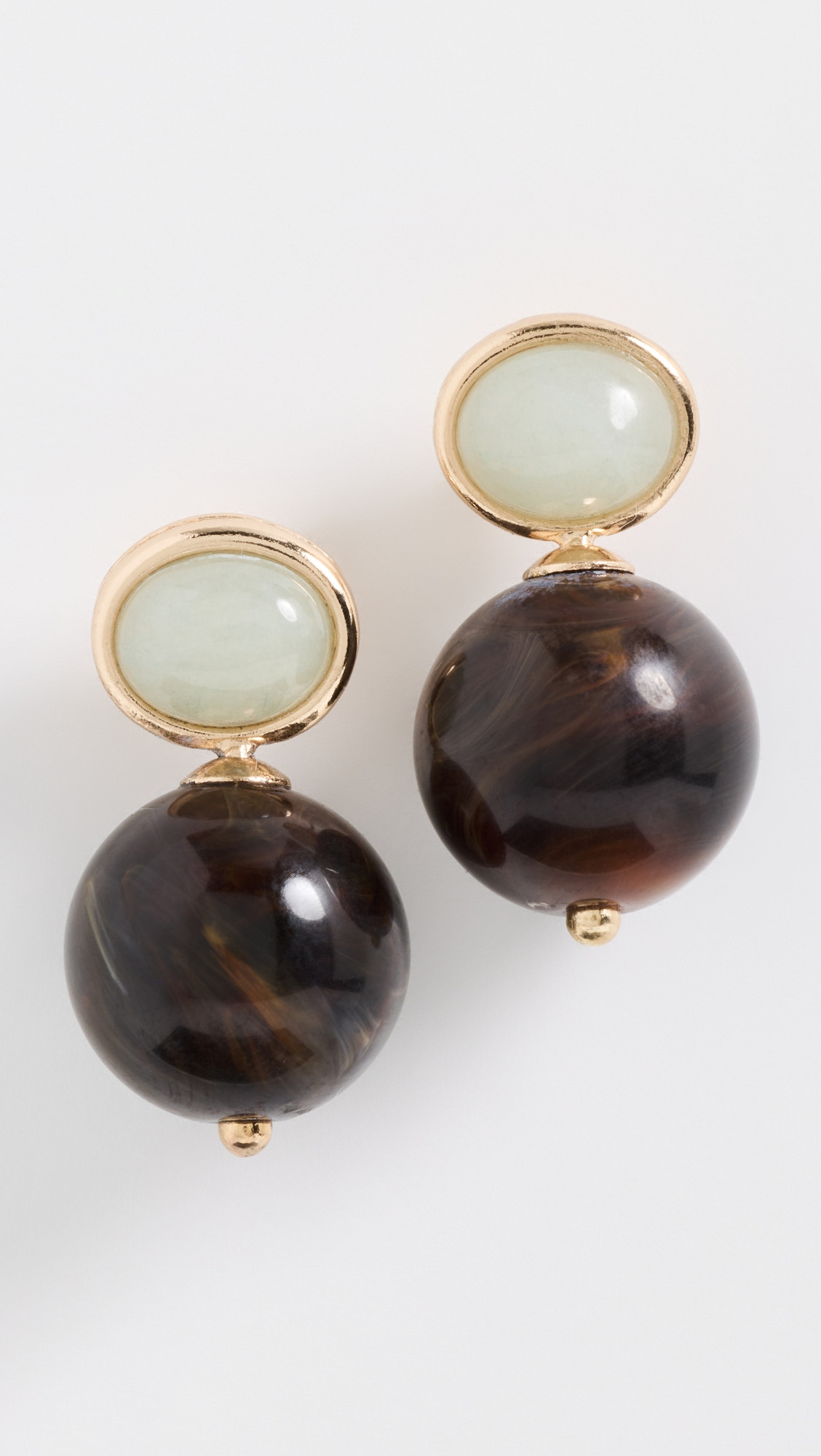 SHASHI Alice Gemstone Earrings Turquoise/Tortoise One Size | Shopbop
