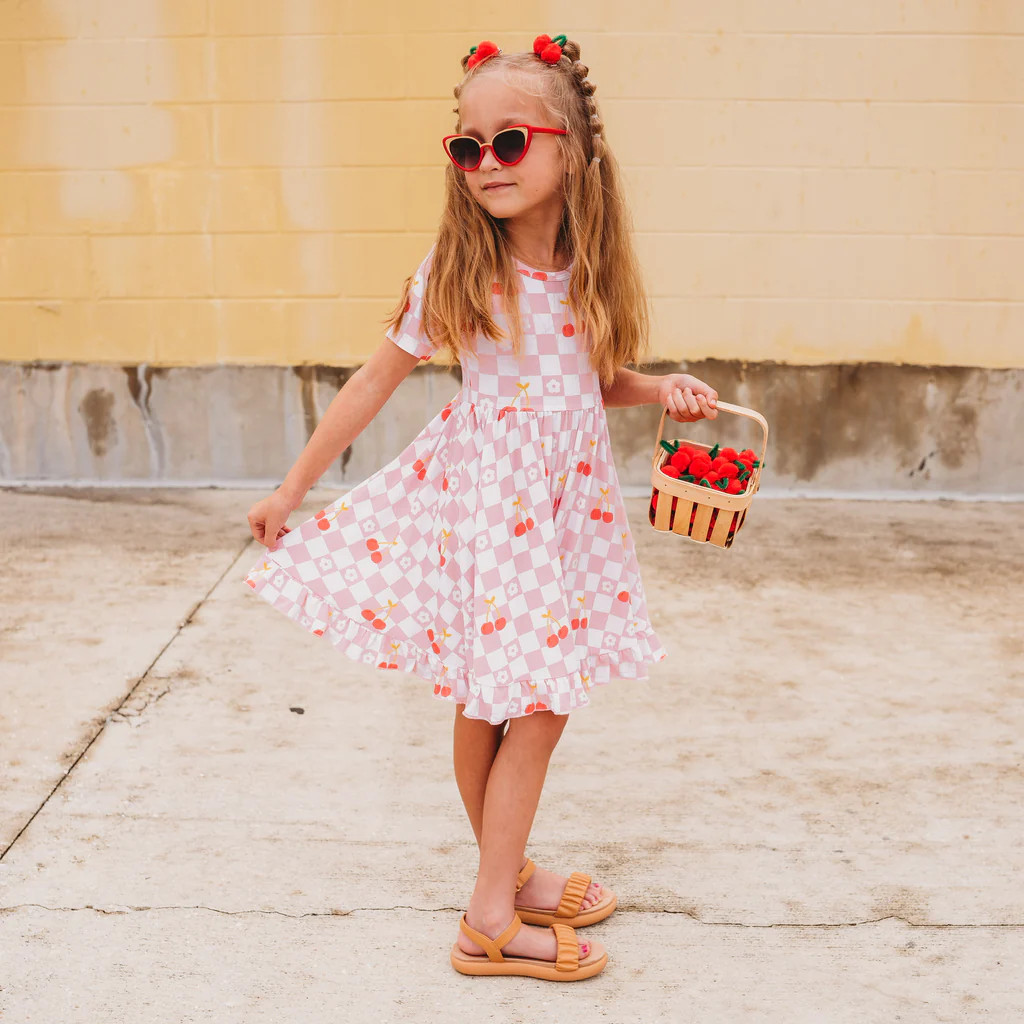 CHERRY DREAMZzz DREAM RUFFLE DRESS | Dream Big Little Co.