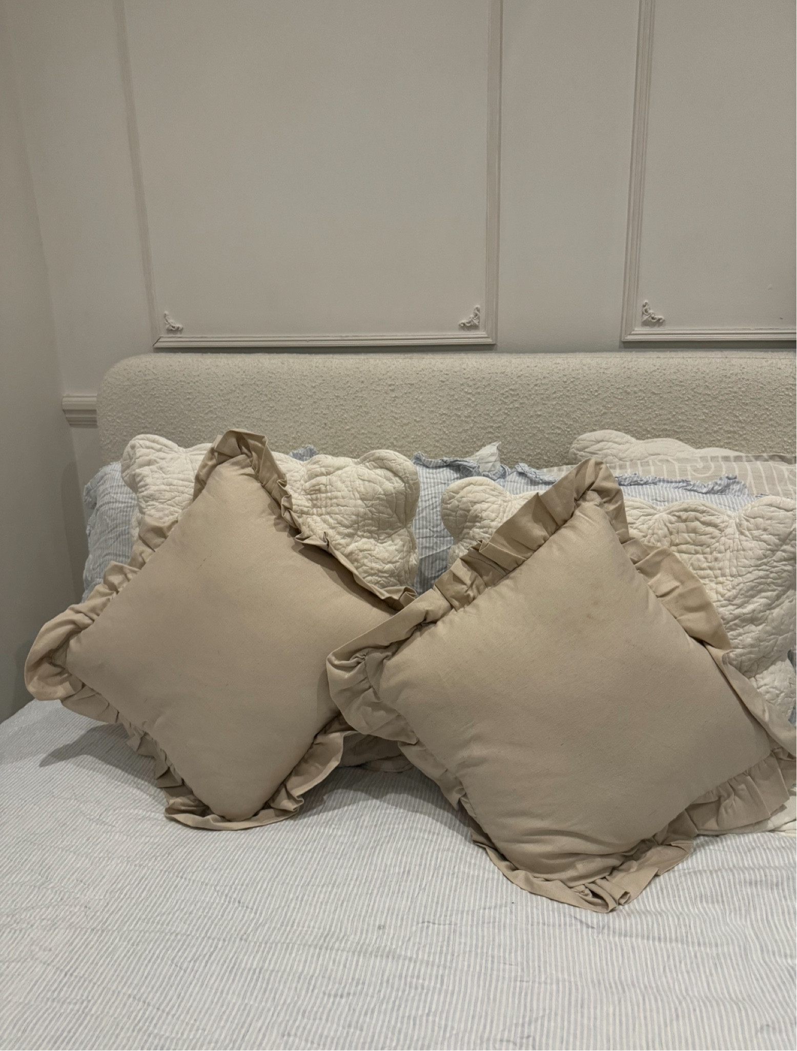 Cotton with Linen Frilled Cushion curated on LTK