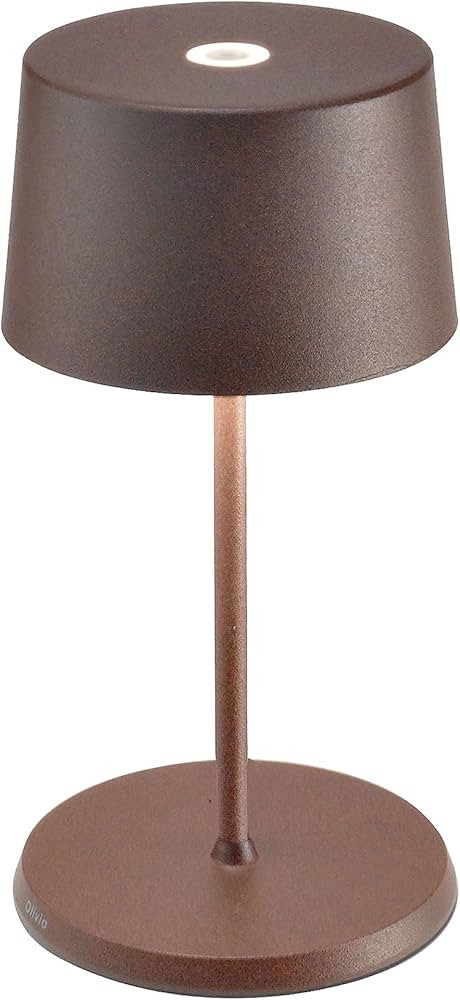 Zafferano Olivia Pro Mini Table Lamp (Color: Rust) in Aluminum, IP54 Protection, Indoor/Outdoor u... | Amazon (US)
