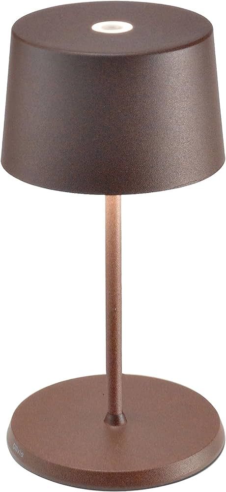 Zafferano Olivia Pro Mini Table Lamp (Color: Rust) in Aluminum, IP54 Protection, Indoor/Outdoor u... | Amazon (US)