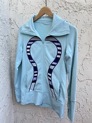 Lululemon in stride jacket size 10. Heathered Aquamarine. Gently Worn | eBay US