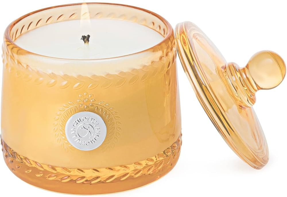 Chloefu LAN Spiced Pumpkin Candle Fall Candles, Farmhouse Candle for Home Scented, Highly Scented... | Amazon (US)