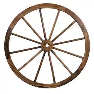 Patio Premier 32 in. Wooden Wagon Wheel in Rustic (2-Pack)-442010 - The Home Depot | The Home Depot