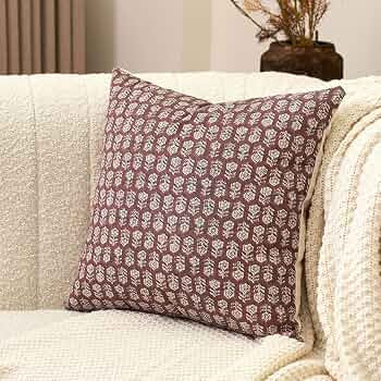 Floral Pillow Covers 18x18 Couch Pillows for Living Room Farmhouse Neutral Pillow Covers Decorati... | Amazon (US)