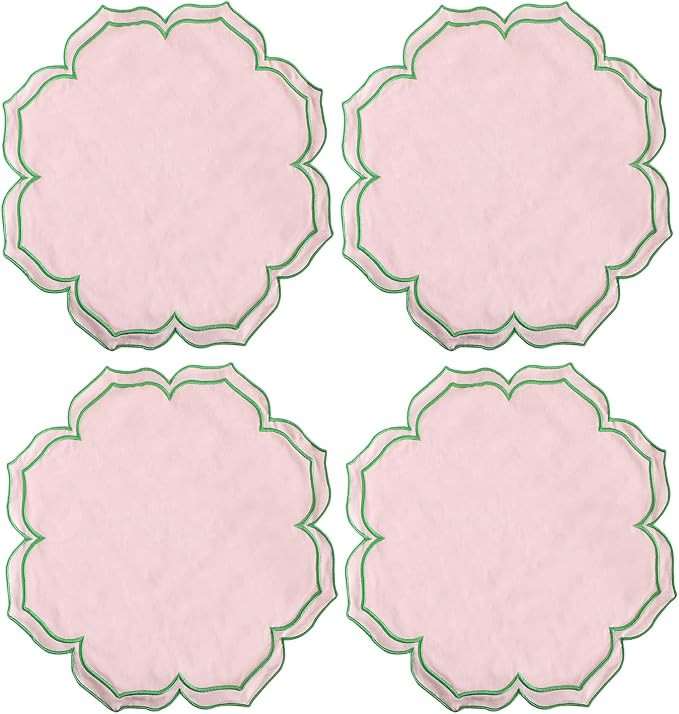 Cloth Napkins Set of 4 Cotton,15"X15" Washable Napkins for Potluck Party Wedding Table Decoration... | Amazon (US)