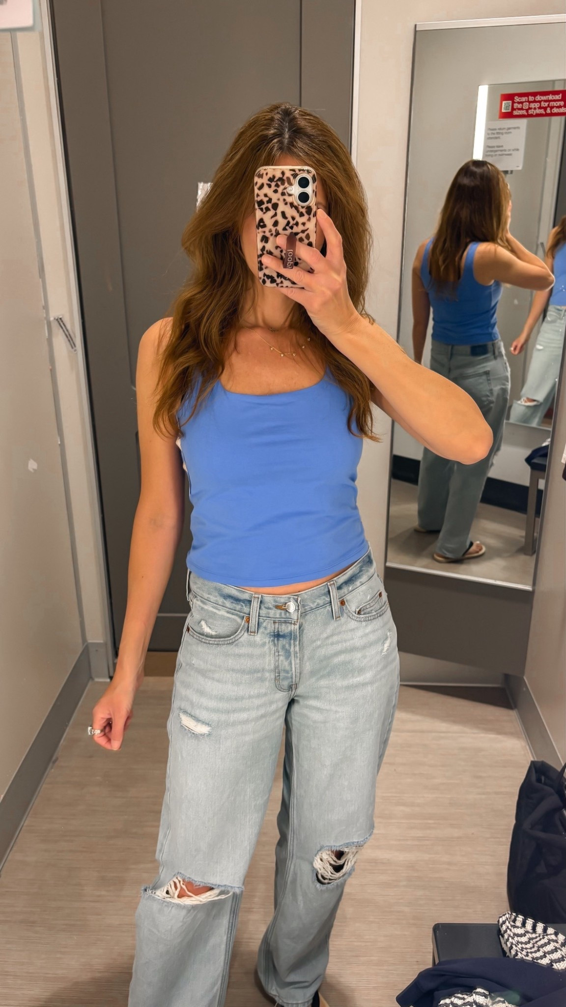 Love this square neck tank! So cute! 
Size xs

Baggy jeans size 4

#LTKSeasonal