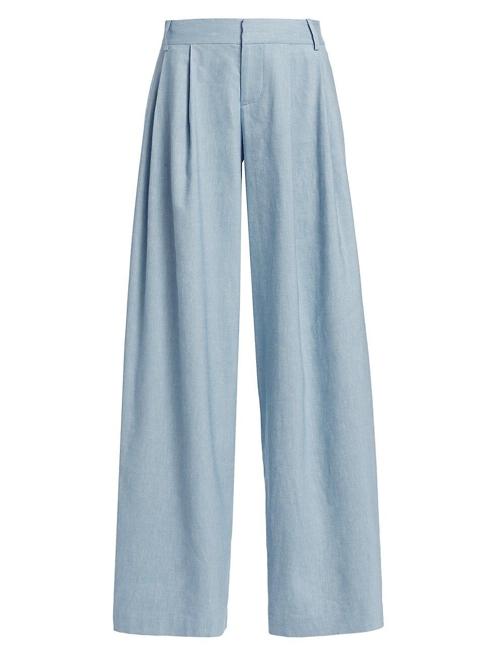 Women's Scarlet Linen-Blend Wide-Leg Pants - Chambray - Size 6 | Saks Fifth Avenue