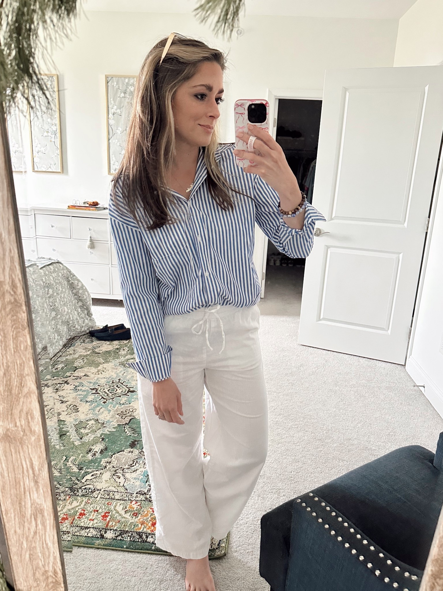 The best summer look. Need a beach walk at sunset asap. 

#coastalootd #nancymeyers #coastalaesthetic 

#LTKStyleTip #LTKSeasonal