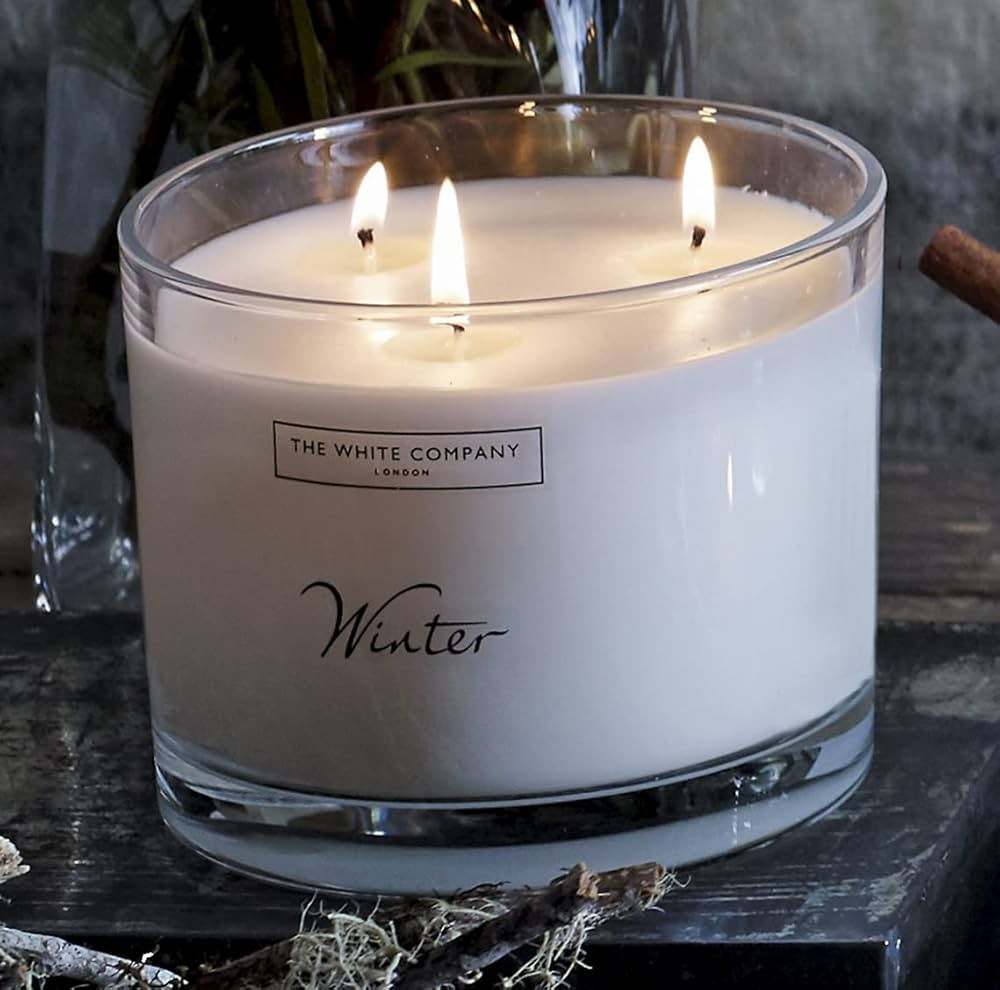 The White Company Winter Large Candle, Fabulous Three-Wick Candle,770g Approximately 70 Hours' Bu... | Amazon (UK)