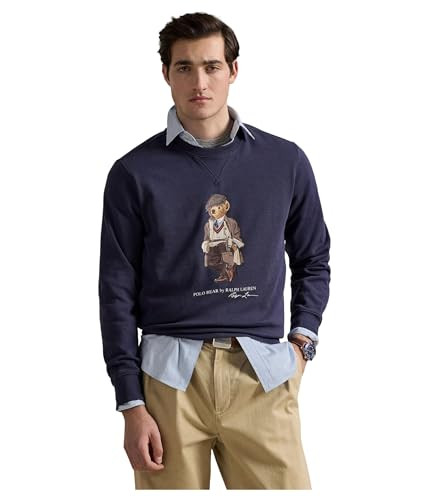 POLO RALPH LAUREN, Men's, Polo Bear Fleece Sweatshirt, Faded Blue Heritage Bear, XX-Large | Amazon (US)