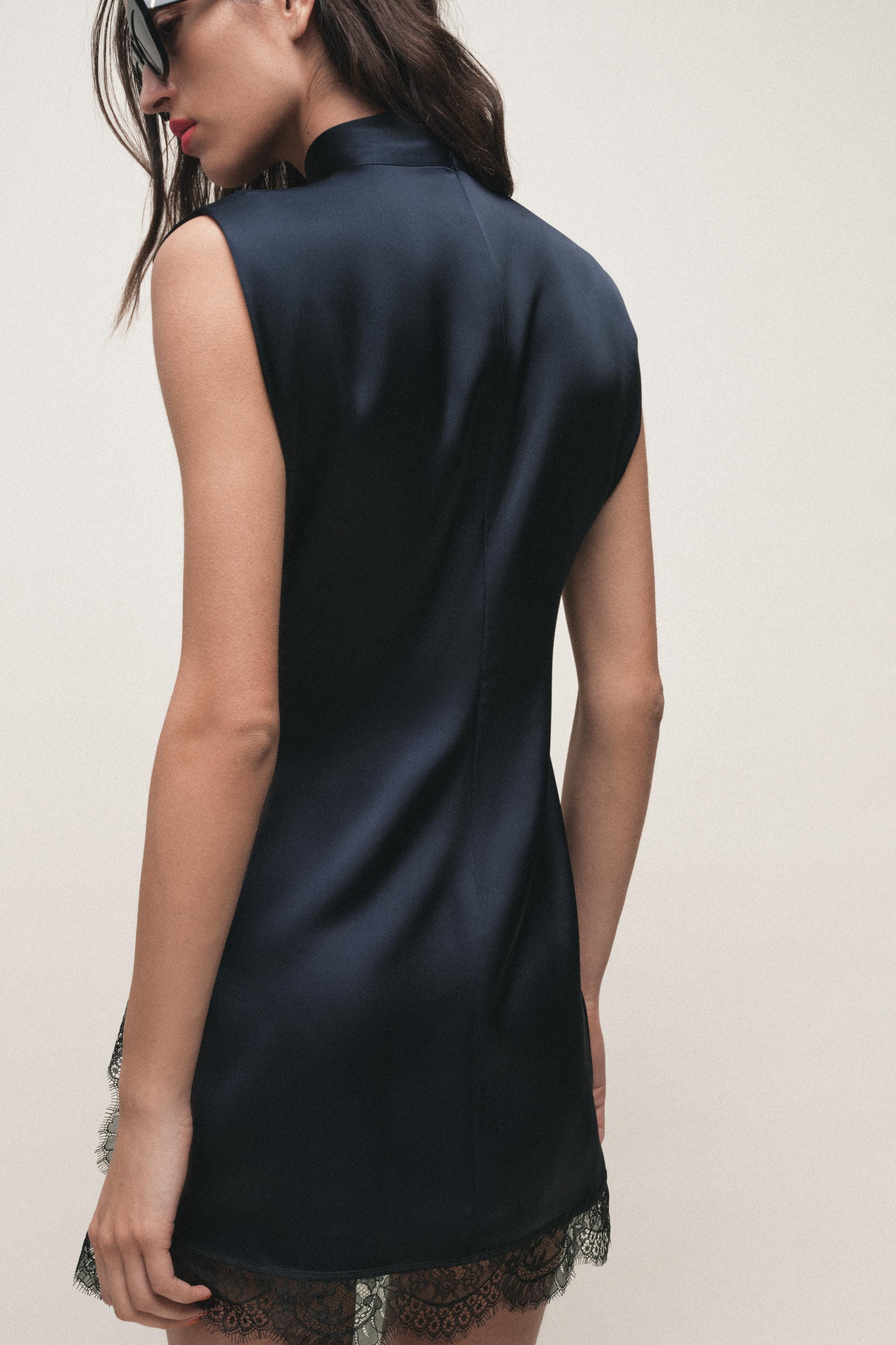 MINI COMBINATION LACE DRESS | Zara US