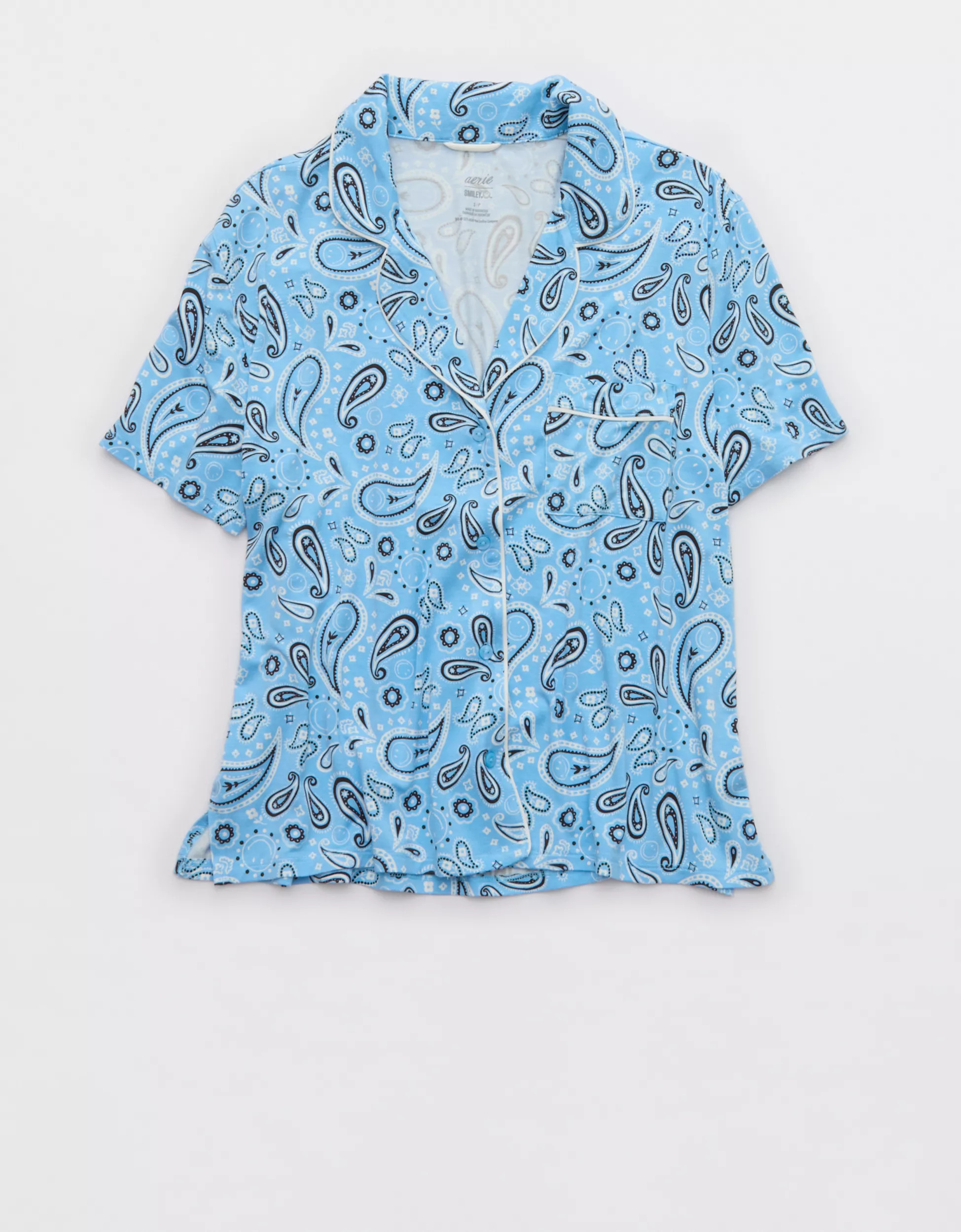 Aerie | Smiley® Real Soft® Short Sleeve Pajama Shirt | Aerie