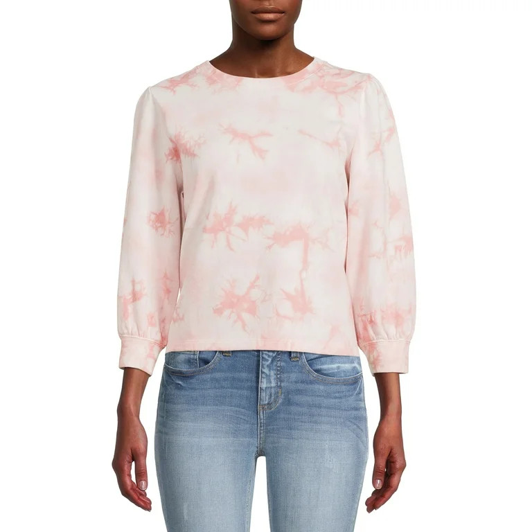 Time and Tru Women's Puff Sleeve Sweatshirt | Walmart (US)