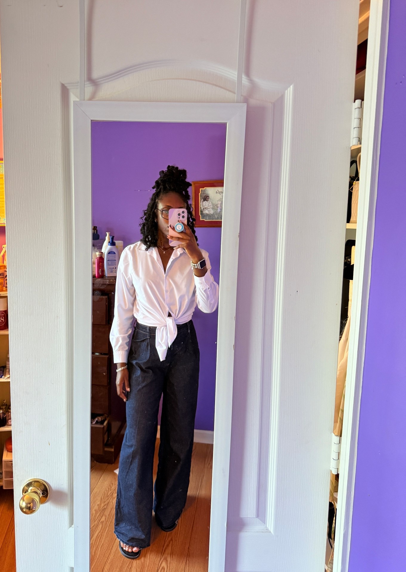 If you tuck the shirt in instead of tying it, it’s a cute business casual fir

#LTKWorkwear #LTKFindsUnder100