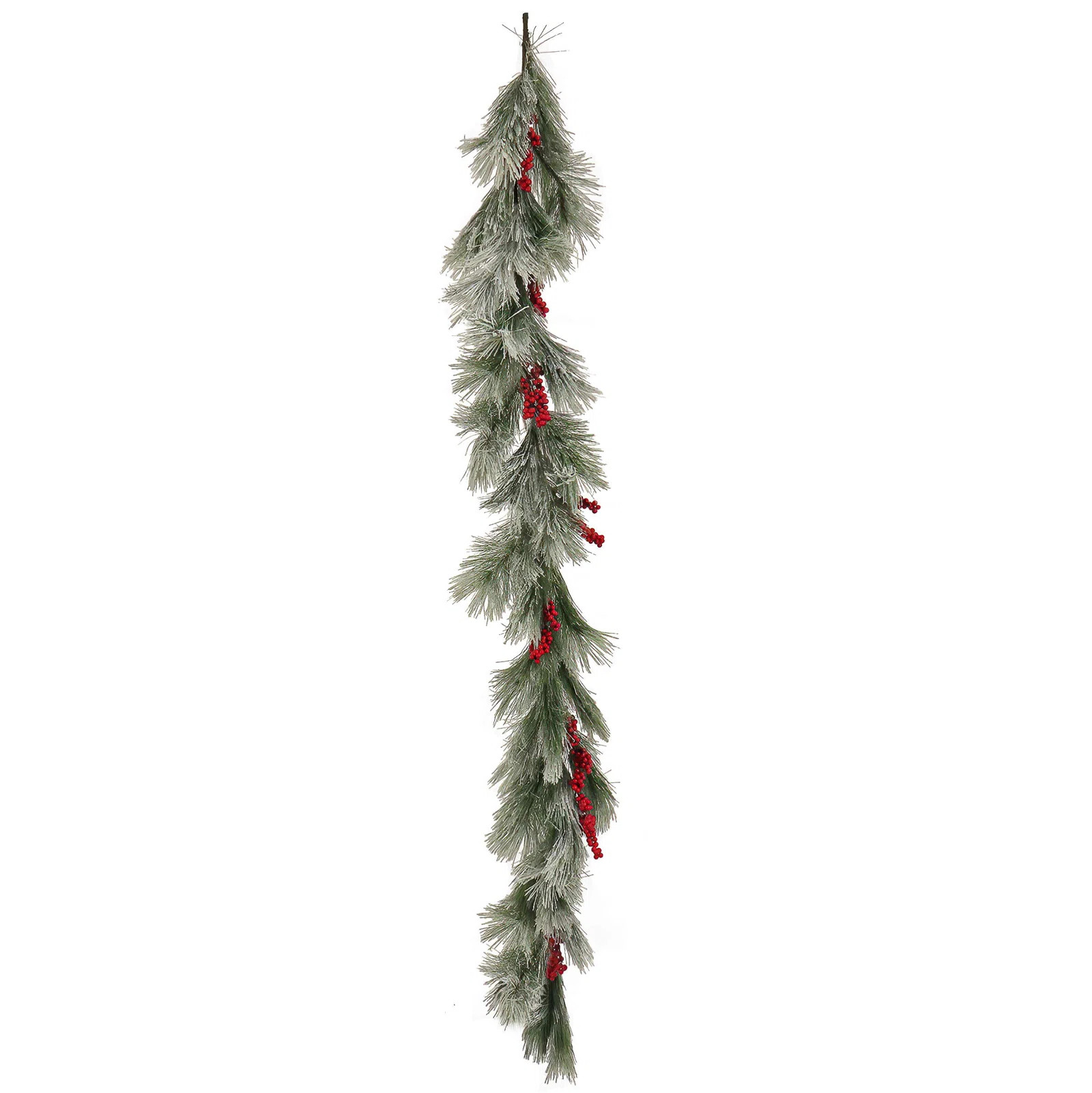 Snowy Pine Berry Plastic Garland | Wayfair North America