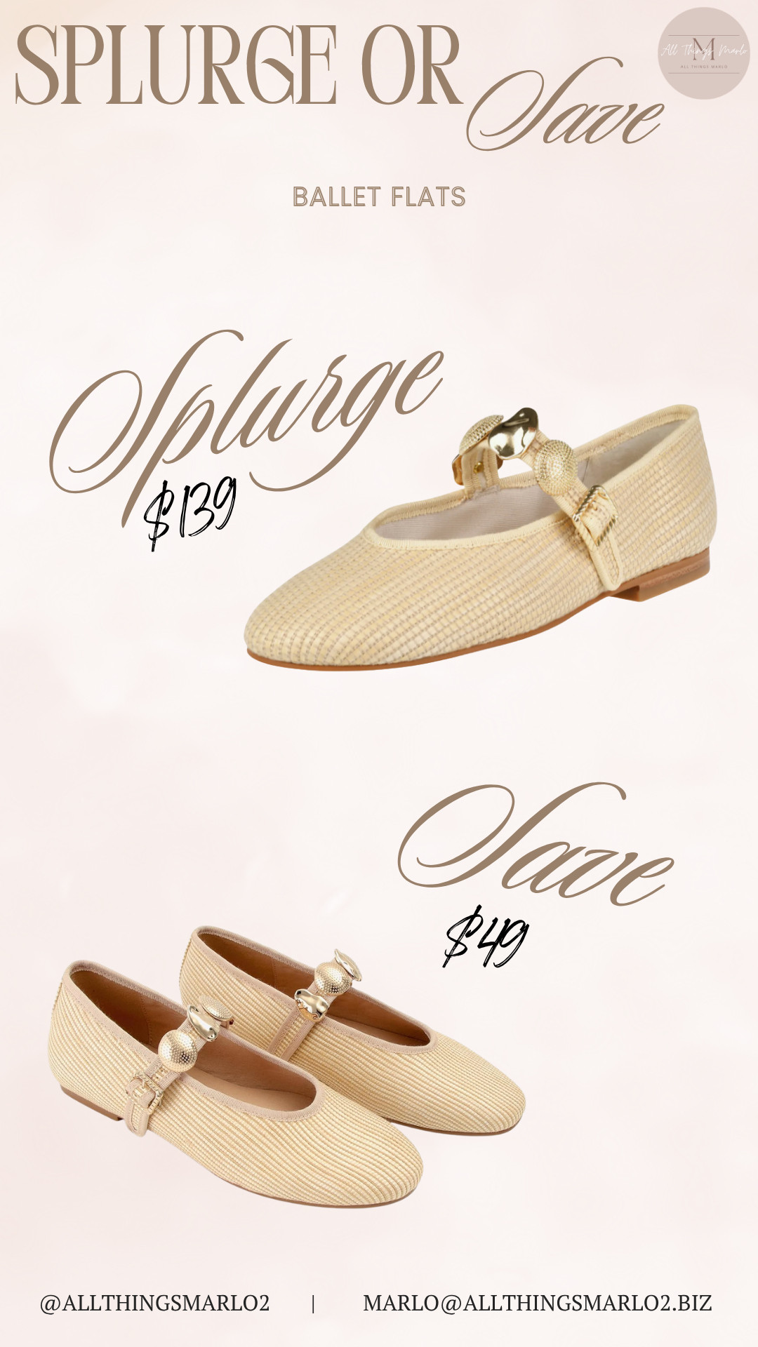 Splurge or save Ballet Flats 

 #LTKootd #LTKWorkwear #LTKTravel