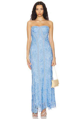 ROCOCO SAND Maxi Dress in Steel Blue from Revolve.com | Revolve Clothing (Global)