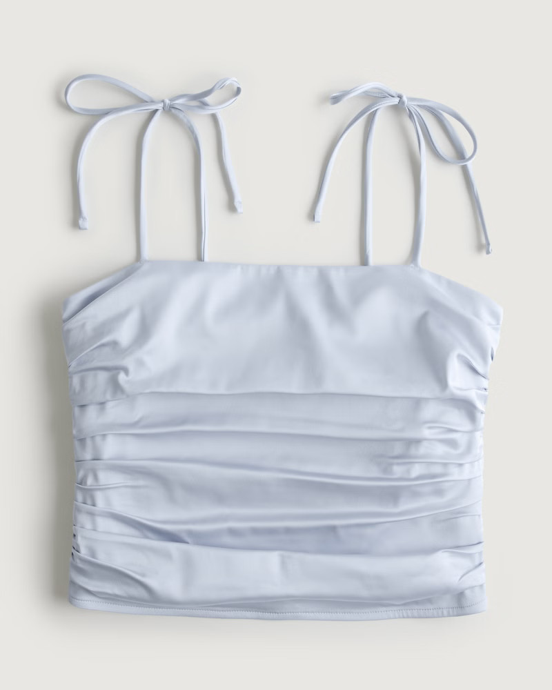 Ruched Stretch Satin Top | Hollister (US)