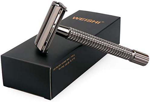 Weishi Nostalgic Long Handle Butterfly Open Double Edge Safety Razor | Amazon (US)