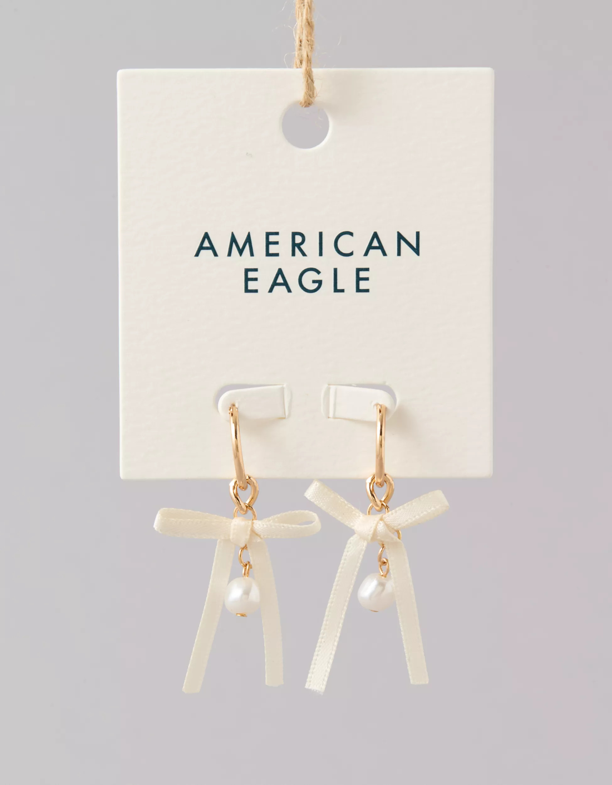 AEO Bow Hoop Earrings | American Eagle Outfitters (US & CA)