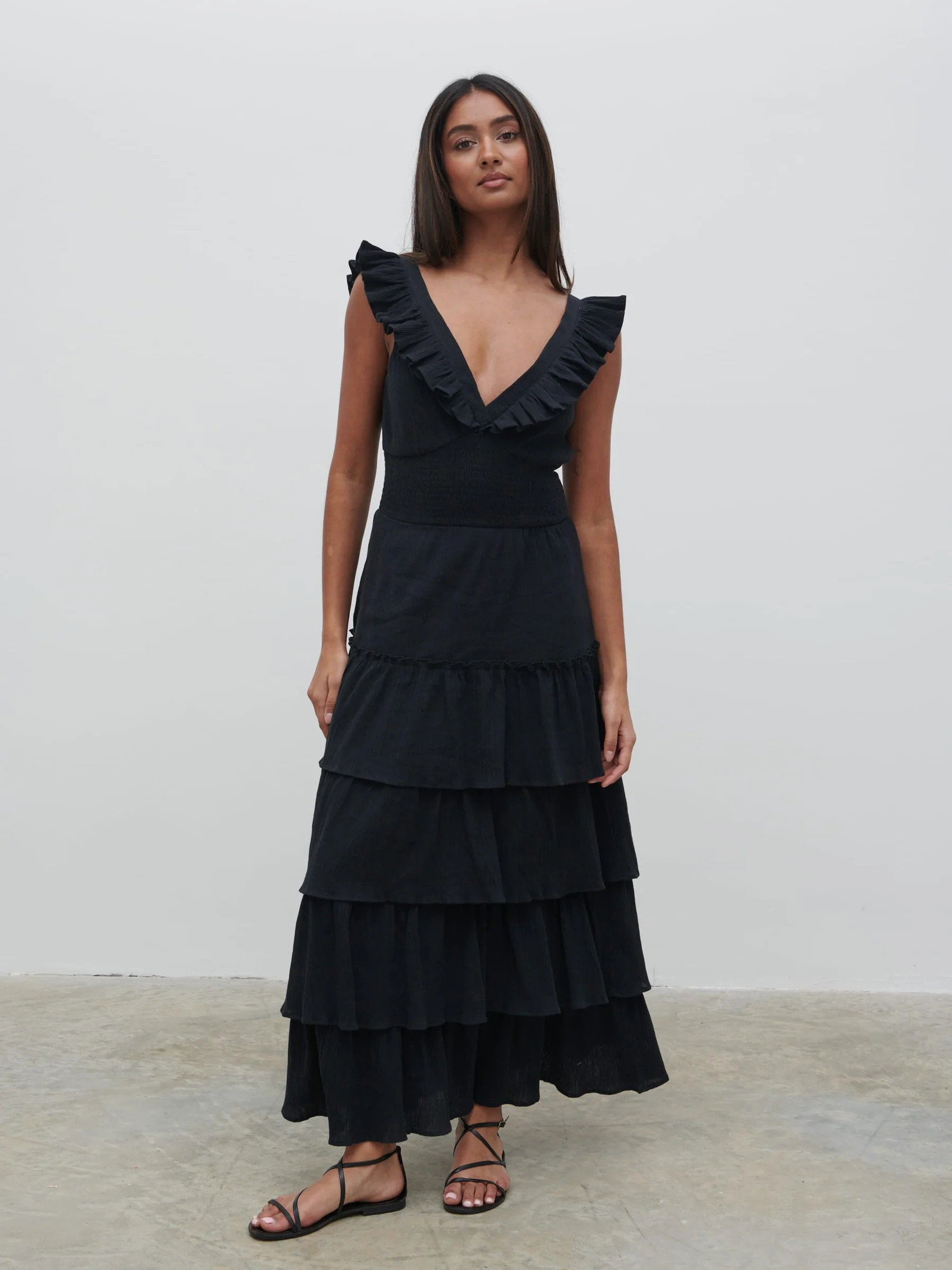 Opal Ruffle Midaxi Dress | Pretty Lavish (UK)