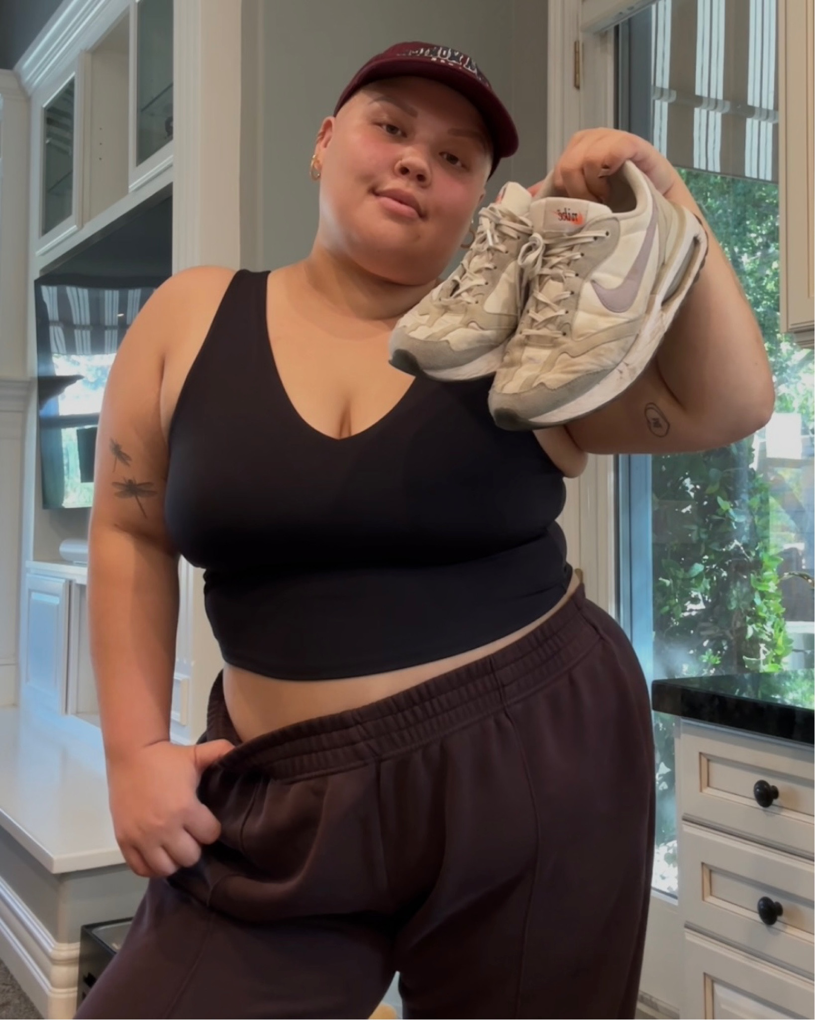 wearing an XL in the joggers bc they run big! 2X in the sports bra but tbh she loosened up on the walk so I’d suggest sizing down! and the shoes run true to size 🫶🏼

#LTKplussize #LTKfitness #LTKfindsunder50