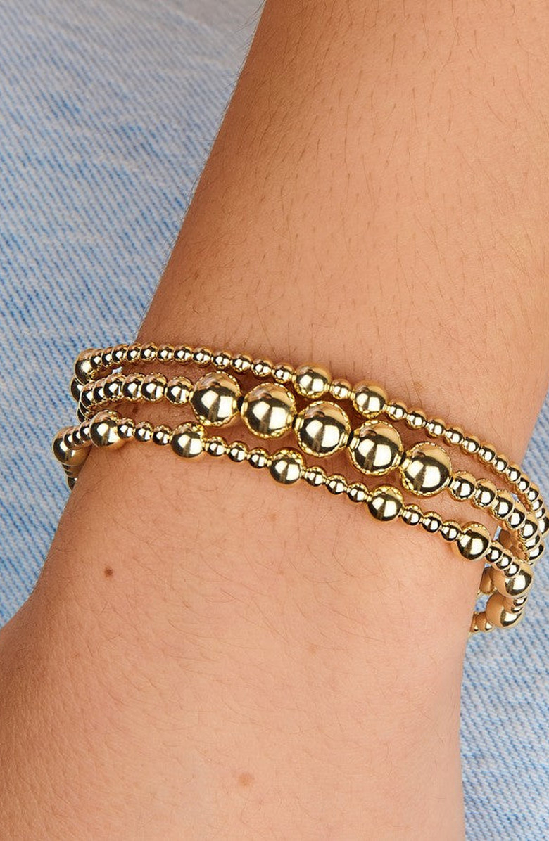 Little Sky Stone Eva Gold Bead Bracelet | Nordstrom | Nordstrom
