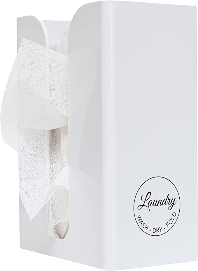 Seven Days Home Magnetic Dryer Sheet Dispenser, White, 7.5in x 5.25in x 3.25in | Amazon (US)