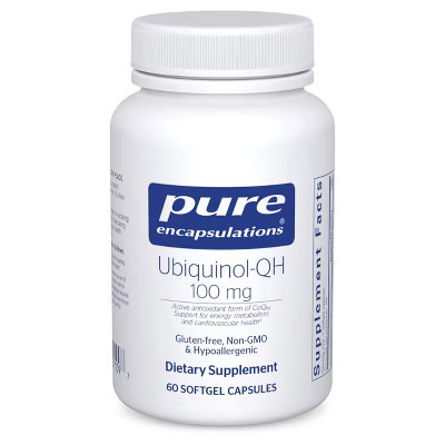 Pure Encapsulations Ubiquinol-QH - 100 mg CoQ10 - Supports Energy Metabolism & Heart Health* - Coenzyme Antioxidants - Non-GMO - 60 Softgel Capsules | Target