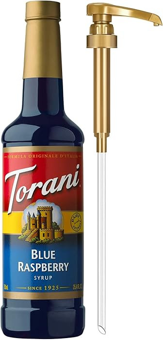 Torani Blue Raspberry Syrup for Drinks, Flavoring for Iced Tea, Lemonade, and Sodas, Pump Include... | Amazon (US)