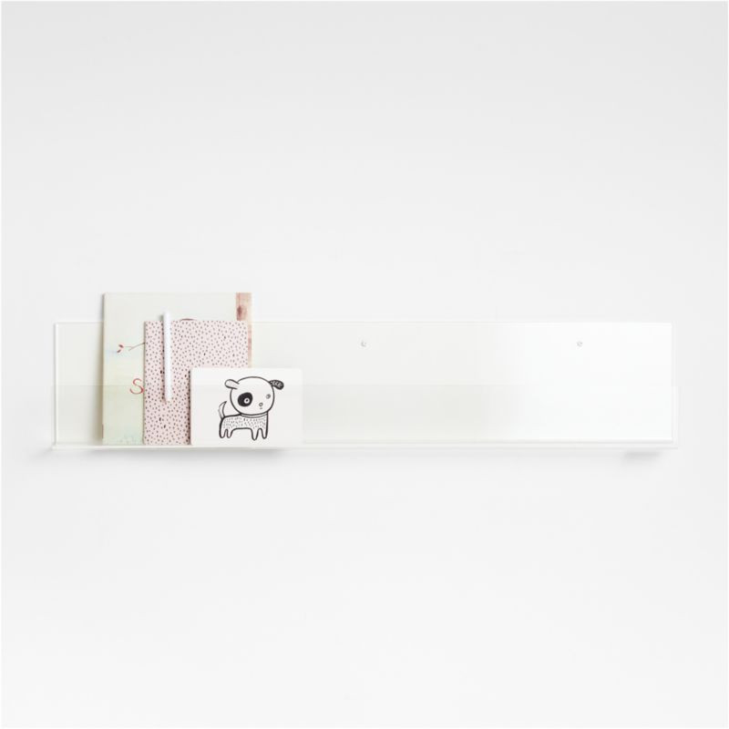 Now You See It Clear Acrylic Large Book Ledge + Reviews | Crate & Kids | Crate & Barrel