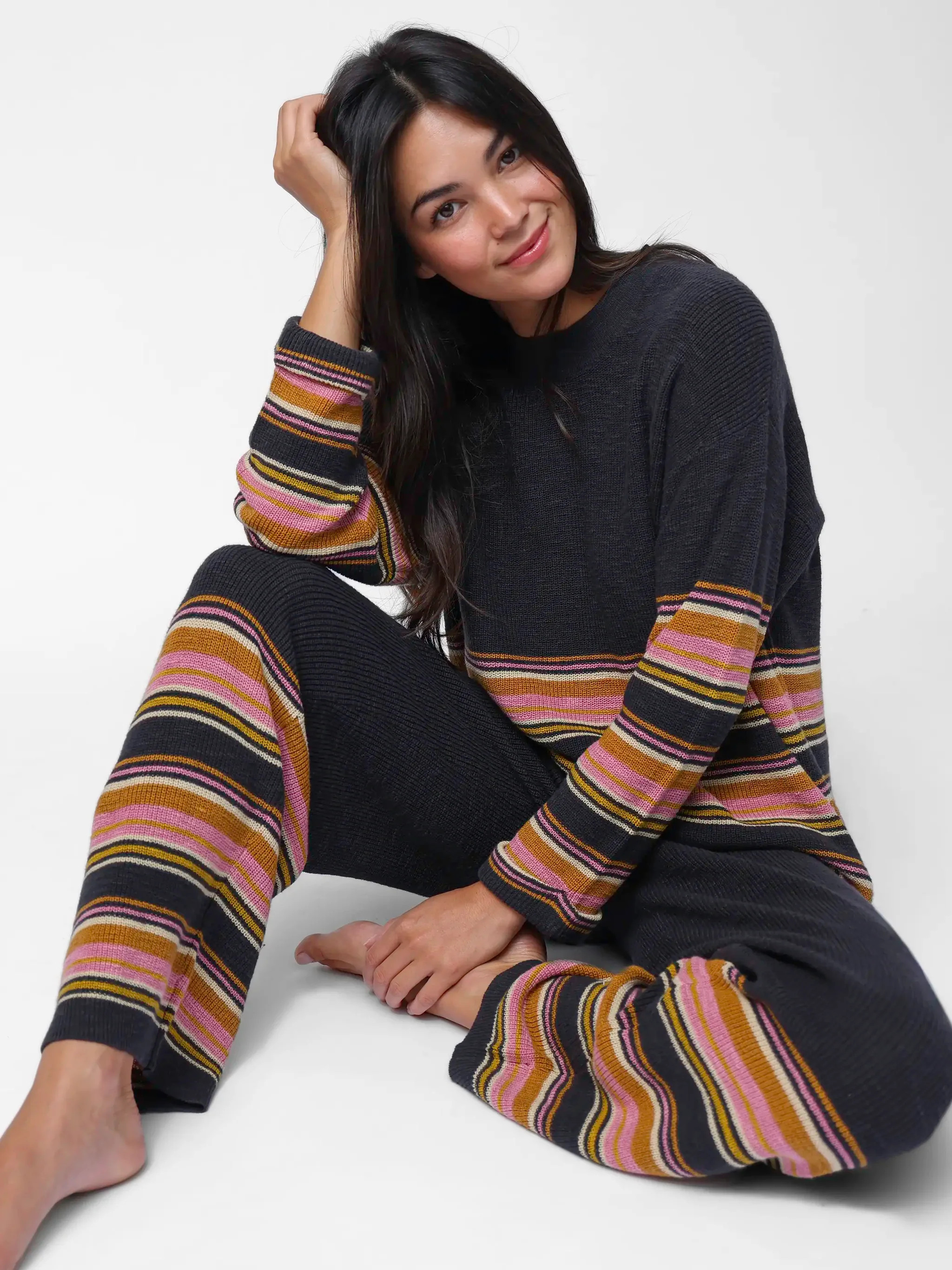 Lounge & Go Striped Cotton Set | Natural Life