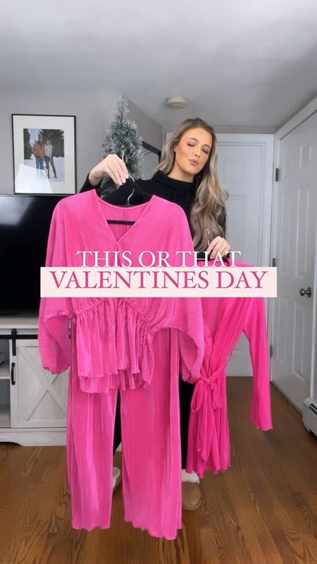 Valentine’s Day outfit inspo! Would you wear a dress or matching set? 💗

#LTKunder50 #LTKstyletip #LTKbeauty