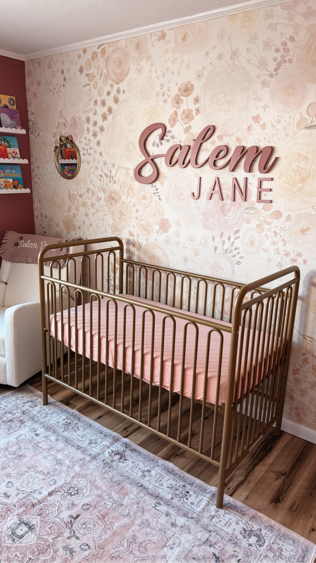 Name reveal & nursery tour 🩷

Name sweater & blanket are from littlelovesbygaga on instagram! Dresses are from Nordstrom rack but you can’t get them anymore 😔 small bow mirror is from Hobby Lobby, name sign was made by a family friend (linked similar), floor mirror is from Five Below, my mom made the Salem basket & the SJS basket, the dresser was actually mine from when I was a kid 🥹 

#LTKBaby #LTKHome #LTKKids