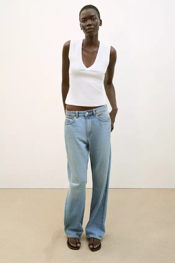 COTTON V-NECK T-SHIRT | Zara UK