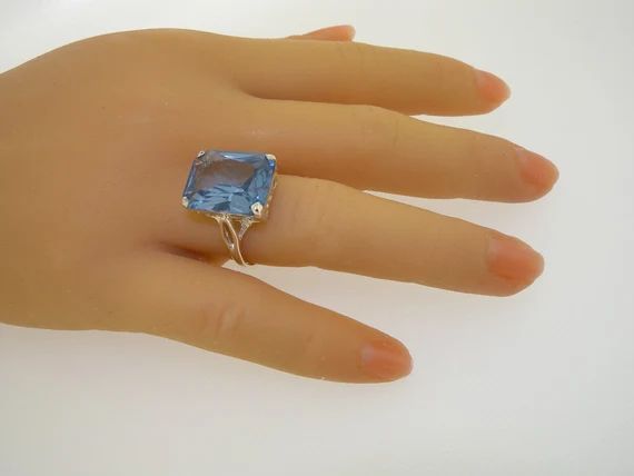 Royal Wedding Ring, Meghan Markle, Princess Diana Ring | 9K Yellow Gold Octagon Cut Synthetic Spi... | Etsy (US)