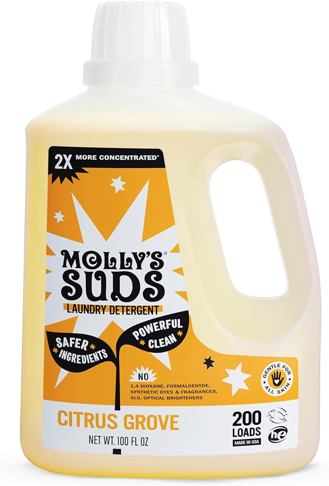 Molly's Suds Liquid Laundry Detergent | Natural Laundry Detergent Soap for Sensitive Skin | 2x Co... | Amazon (US)