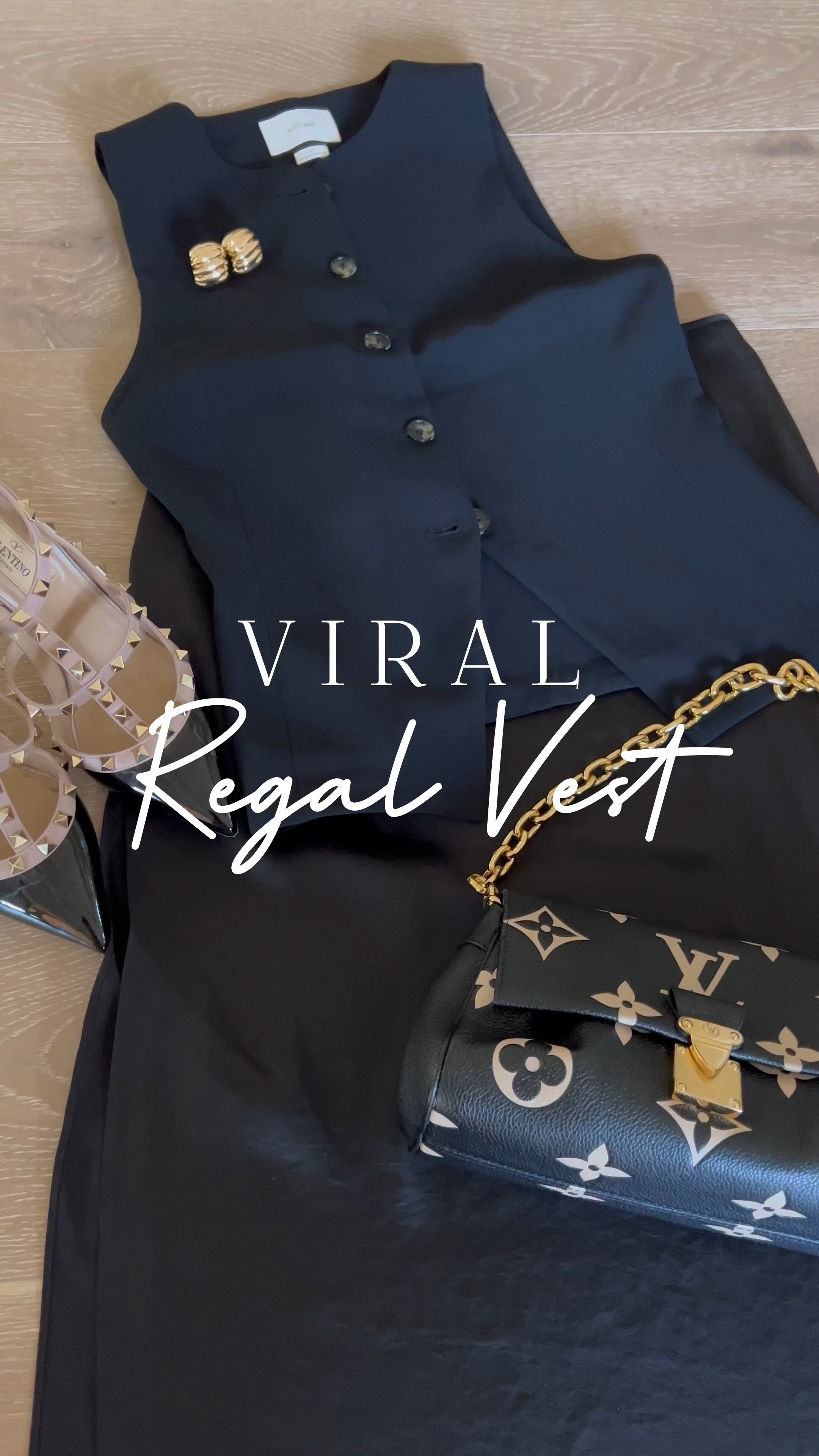 ARITZIA | Viral Regal Vest

Pair with a midi skirt for a bit of elegance or to dress up a pair of jeans. I’m wearing a size 4 in the vest for a looser fit but could size down as well. Lined with princess seams. 

Vest. Midi skirt. Chic outfit. Party outfit. Black vest. Menswear inspired. Louis Vuitton. Valentino  

#LTKstyletip #LTKVideo #LTKparties