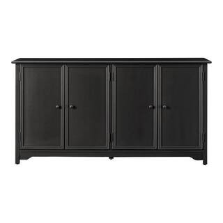 Home Decorators Collection Bradstone 4 Door Dark Charcoal Storage Console JS-3421-B - The Home De... | The Home Depot