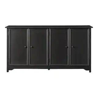 Home Decorators Collection Bradstone 4 Door Dark Charcoal Storage Console JS-3421-B - The Home De... | The Home Depot