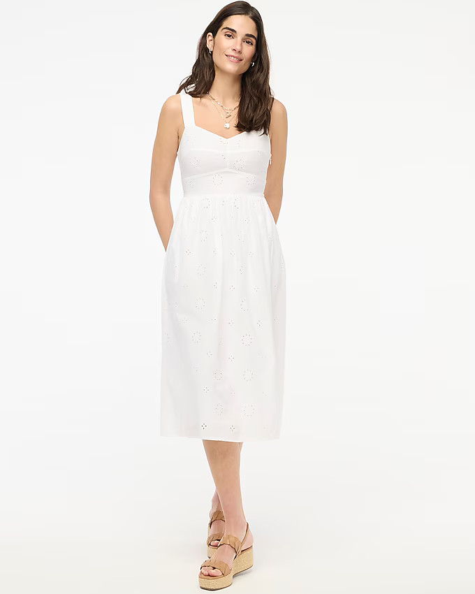Eyelet midi dress | J.Crew Factory