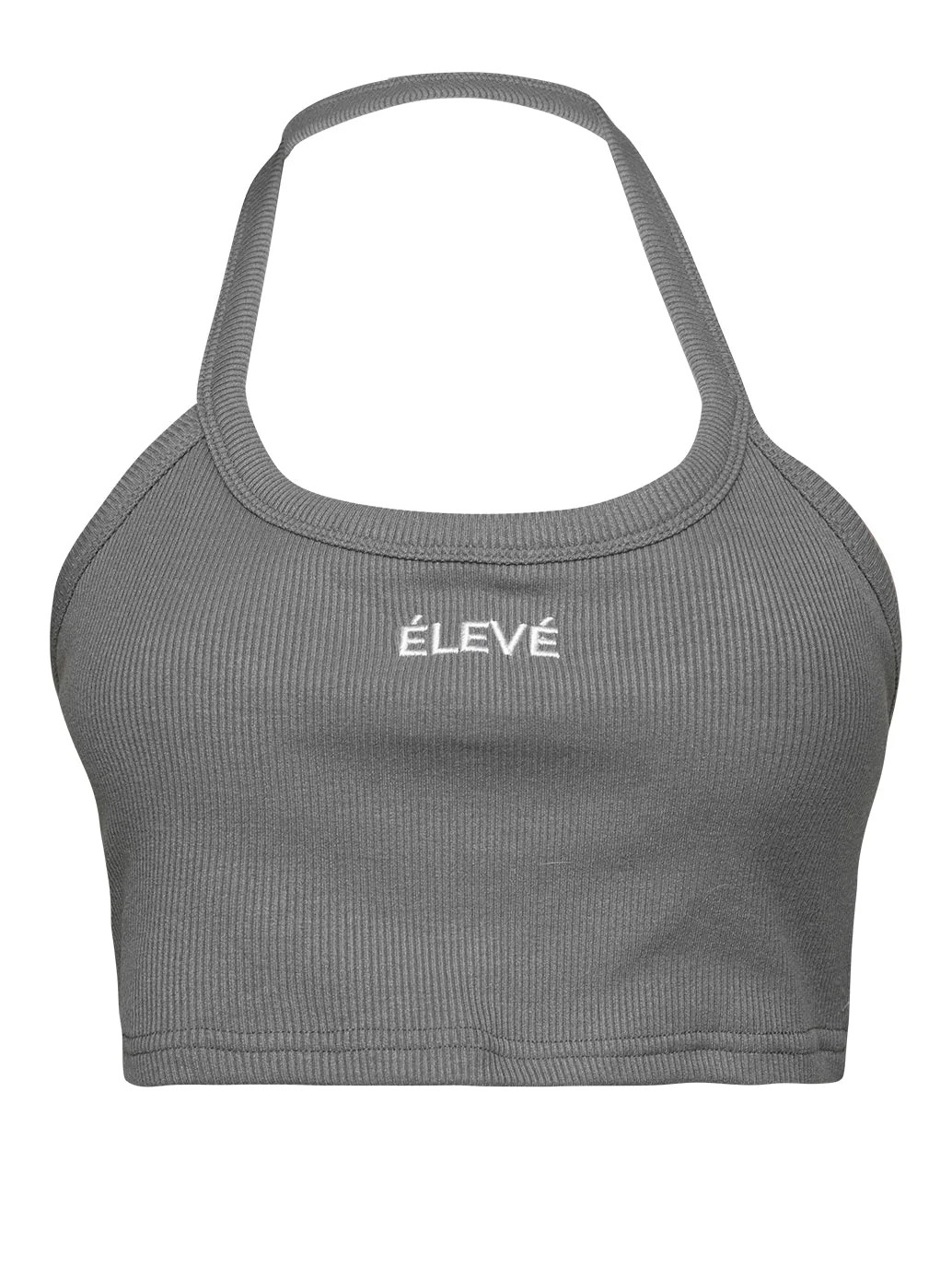 THE ELLE CROP \u2013 Supportive Ribbed High-Neck Workout Crop | ELV ACTIVE