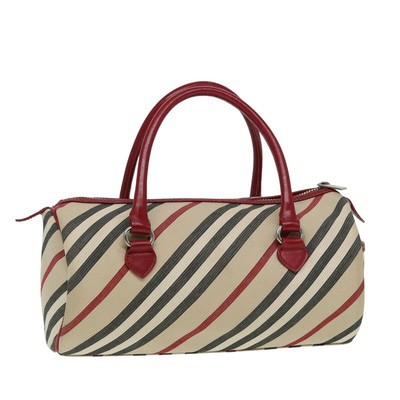 BURBERRY Blue Label Hand Bag Canvas Red Beige Auth 81661  | eBay | eBay US