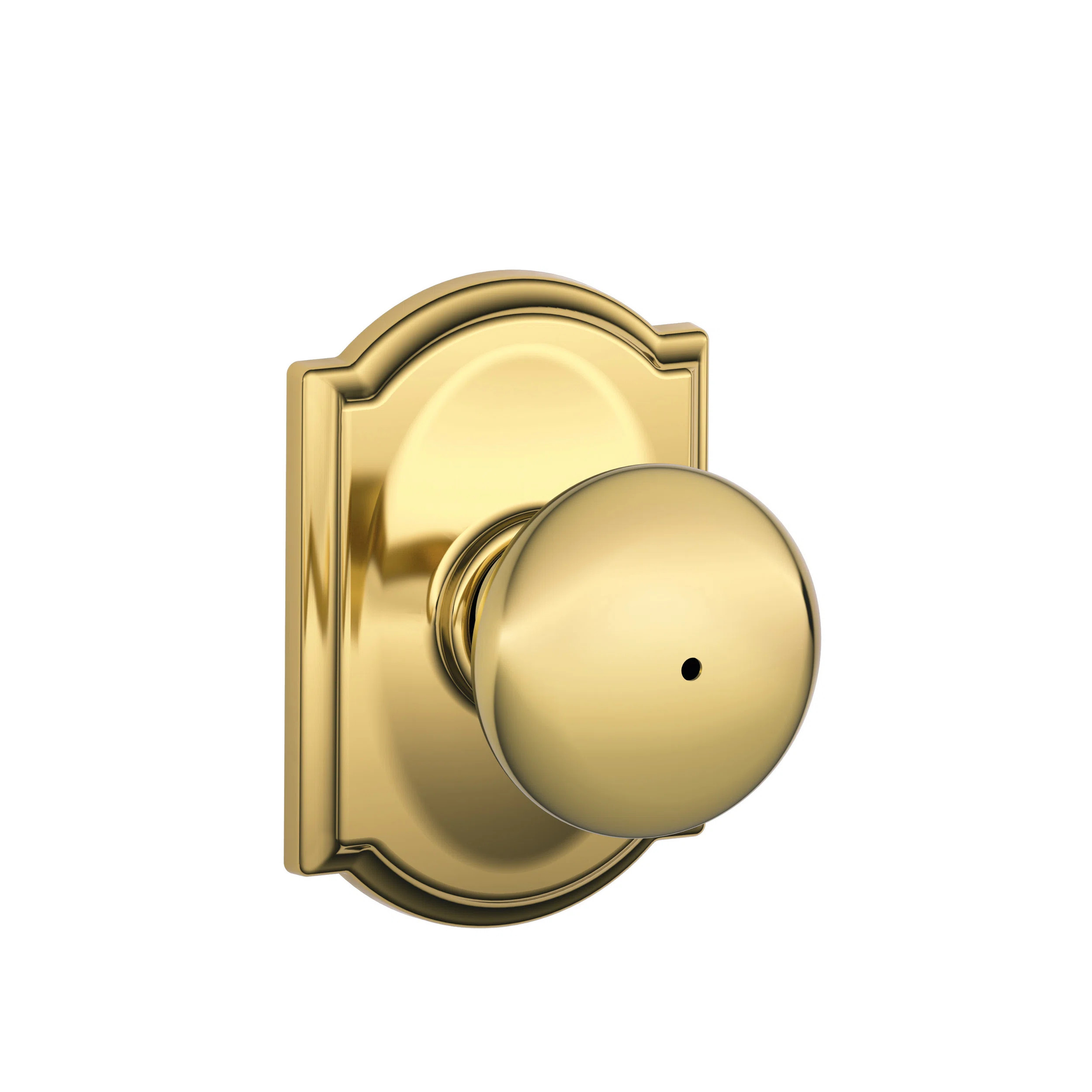 Plymouth Knob with Camelot Trim Bed and Bath Lock | Wayfair North America