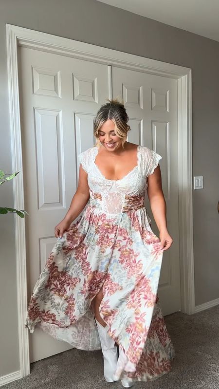 Free people dressed BACK IN STOCK! I found it on REVOLVE. It’s been sold out for weeks. This is the perfect spring dress. I’m wearing a size large.

#LTKmidsize #LTKVideo #LTKbeauty