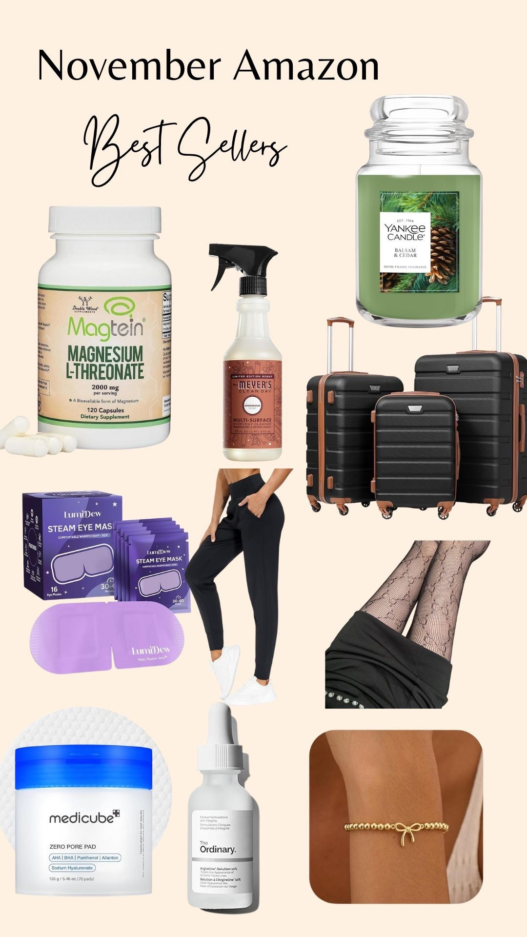 November Amazon best sellers! 
Amazon deals 
Gift ideas 
Luggage 
Holiday candle 

#LTKHoliday #LTKGiftGuide #LTKFindsUnder100