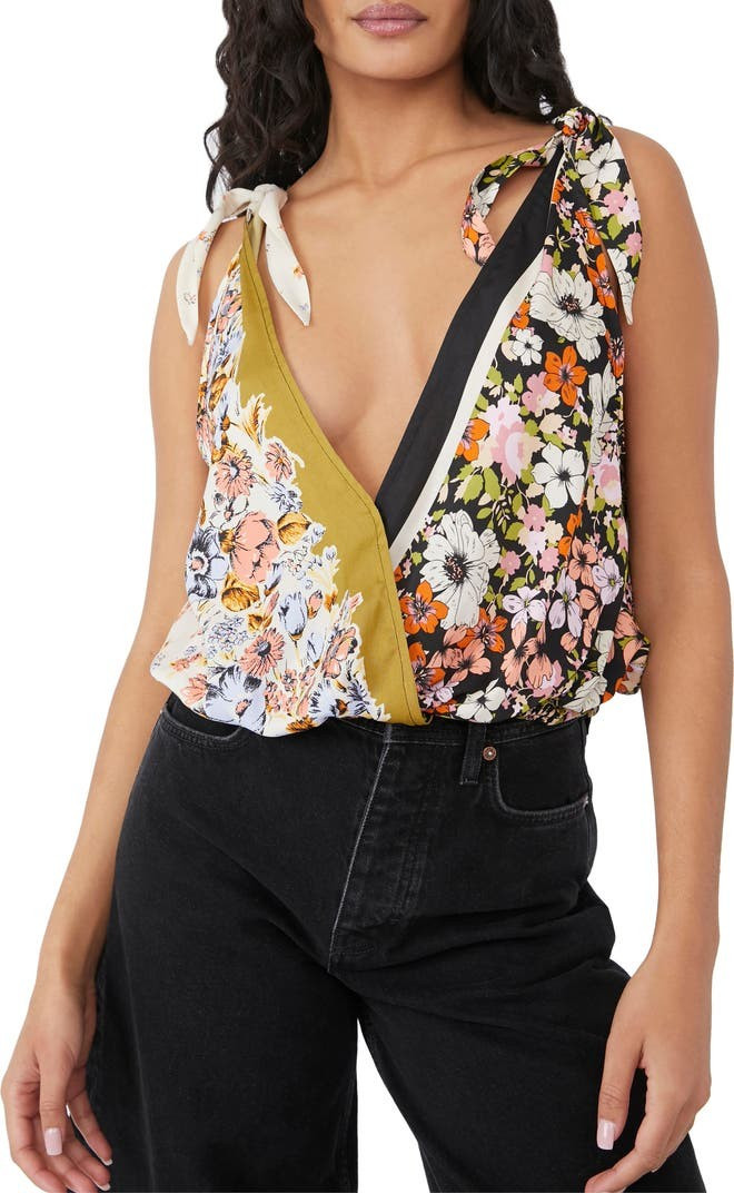 Tied to You Print Surplice Tank | Nordstrom