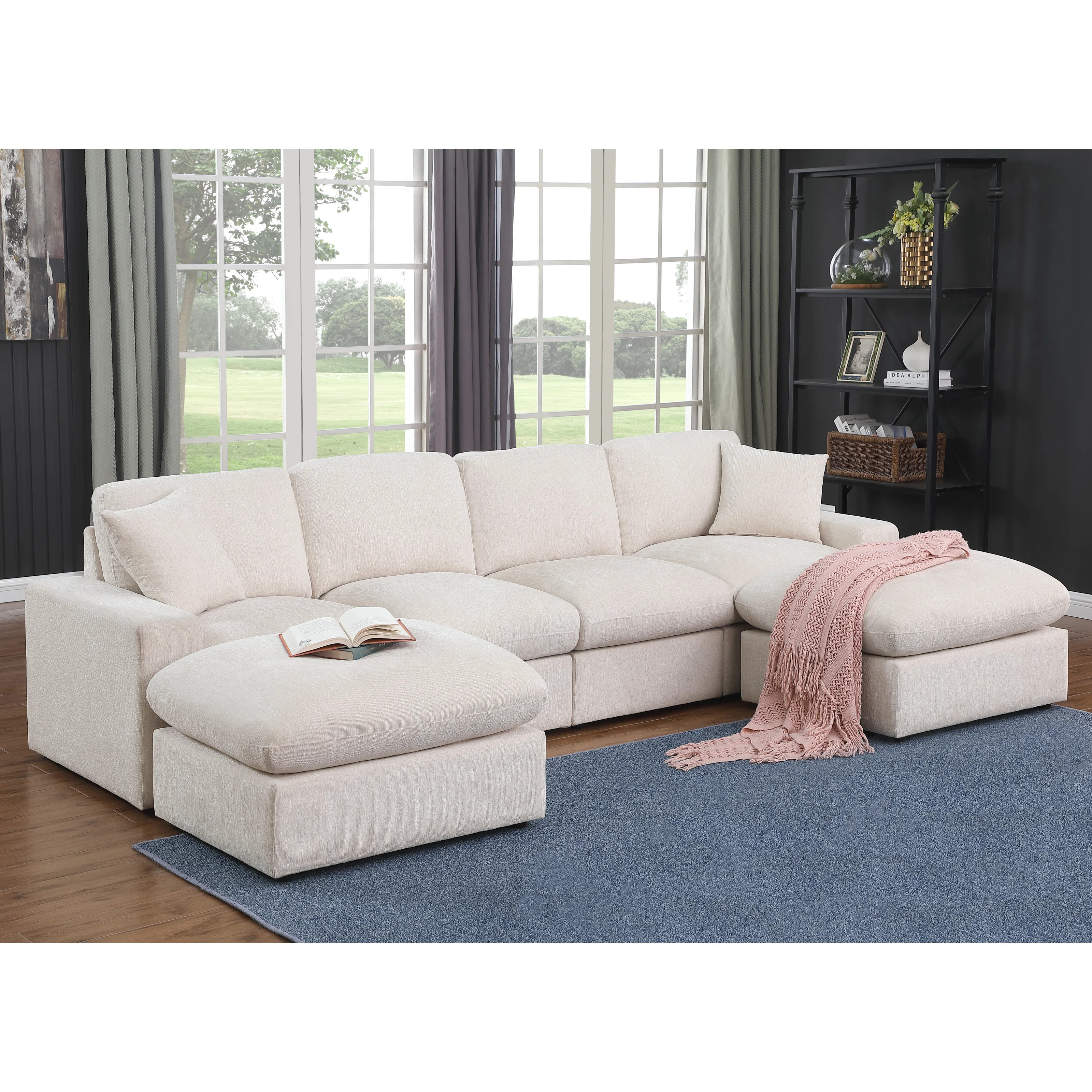 Tolzmann Sectional Sofa With 2 Ottomans | Wayfair North America