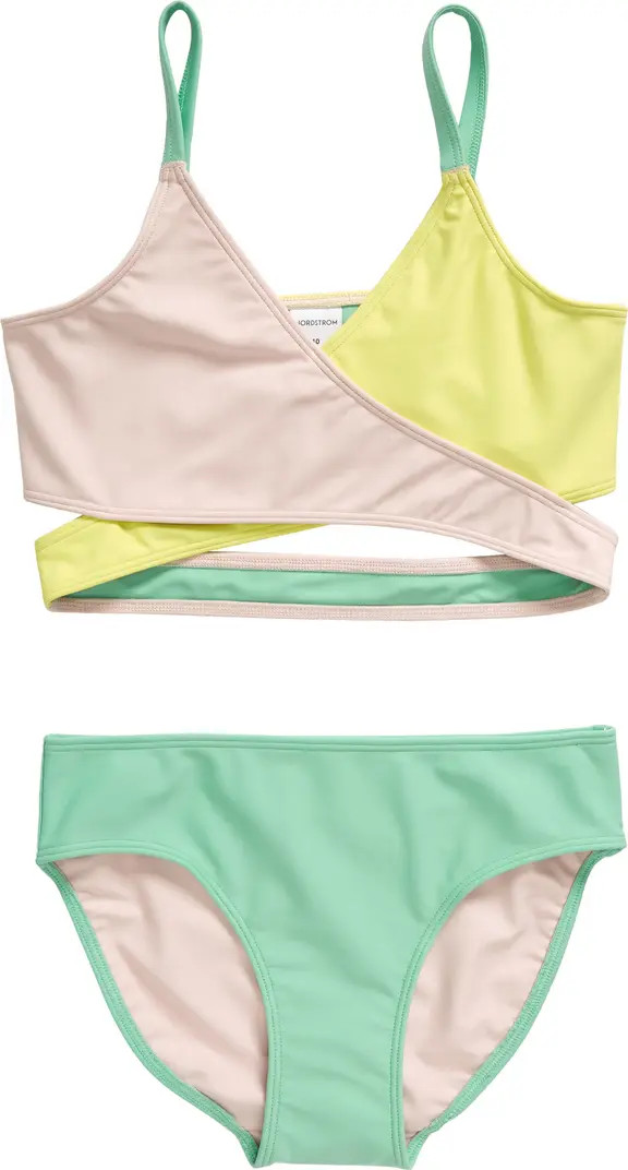 Nordstrom Kids' Crossover Two-Piece Swimsuit | Nordstrom | Nordstrom